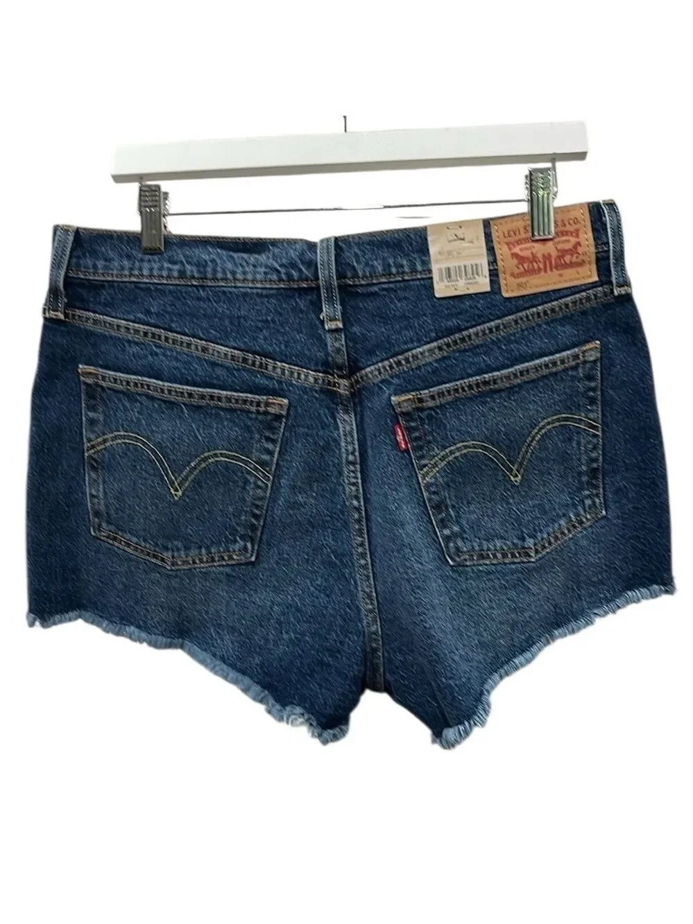 NWT Levi’s 501 Cut Off High Rise Jean Shorts SZ 32 Blue